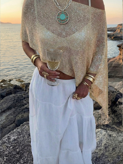 Shimmery Knit Shawl