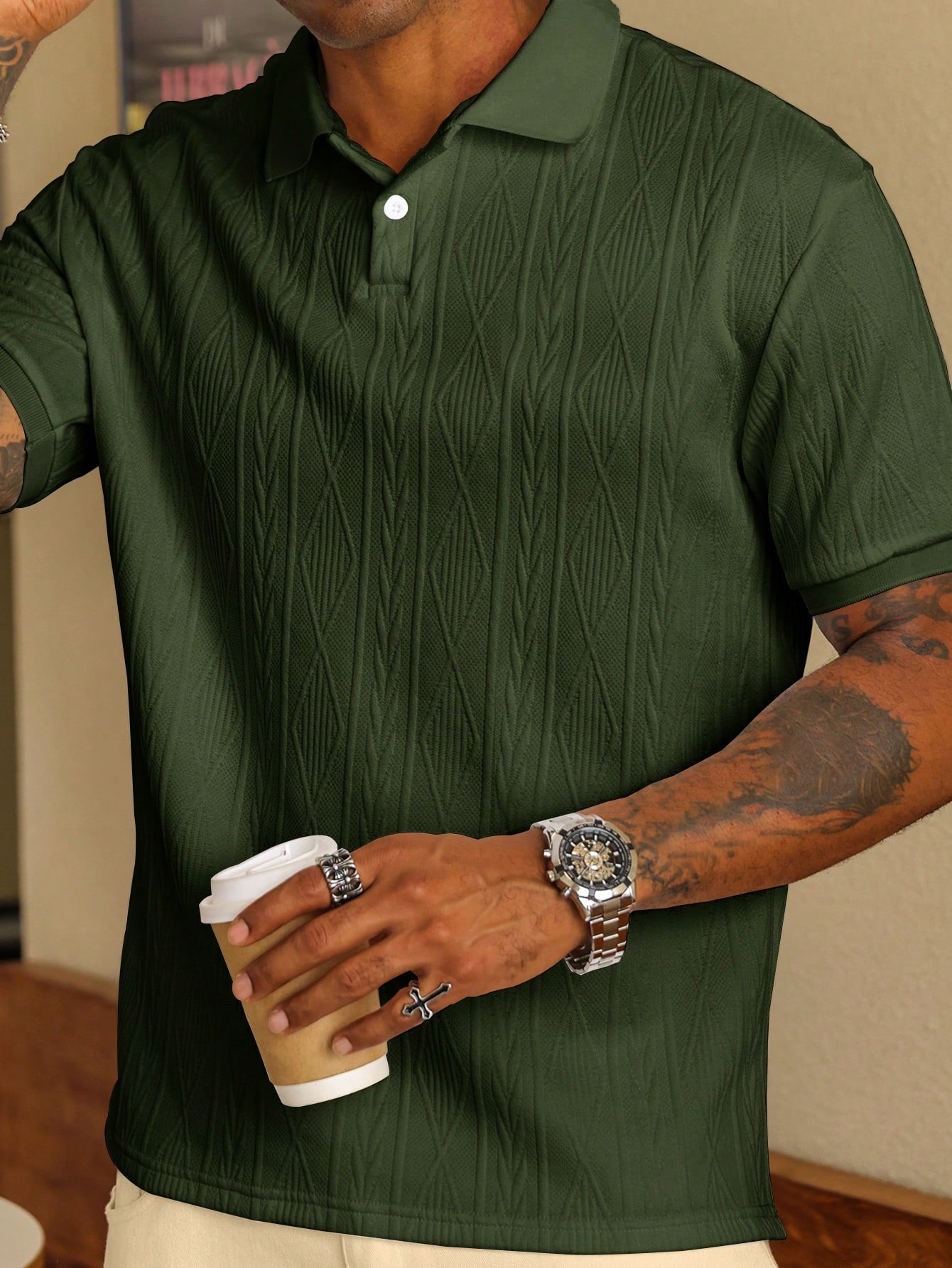 Textured Polo Shirt